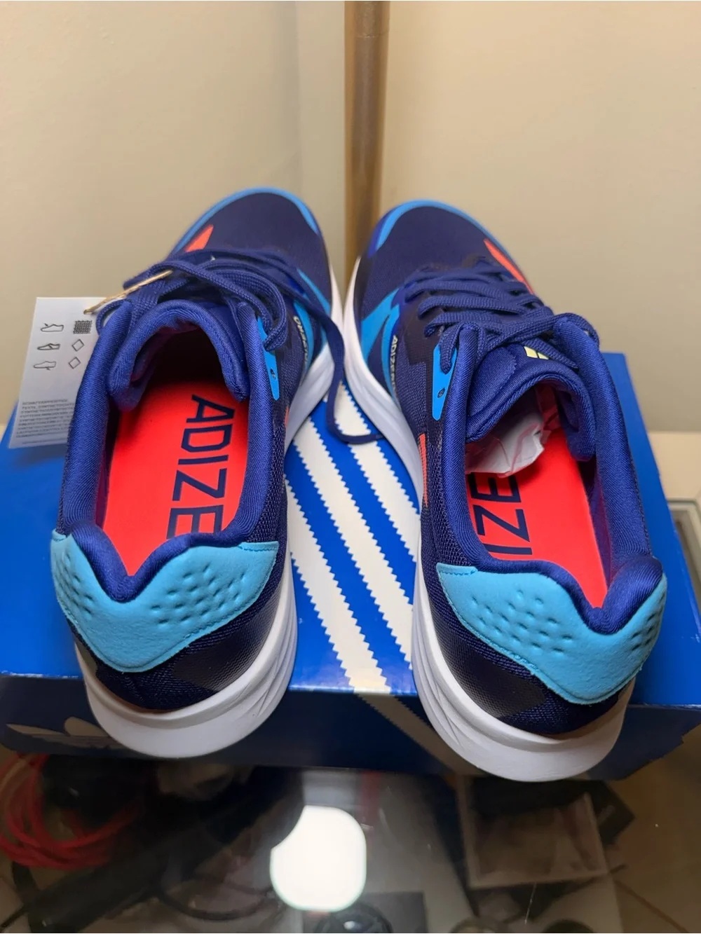 Adidas Adizero Men's Running Shoes - Blue/Coral